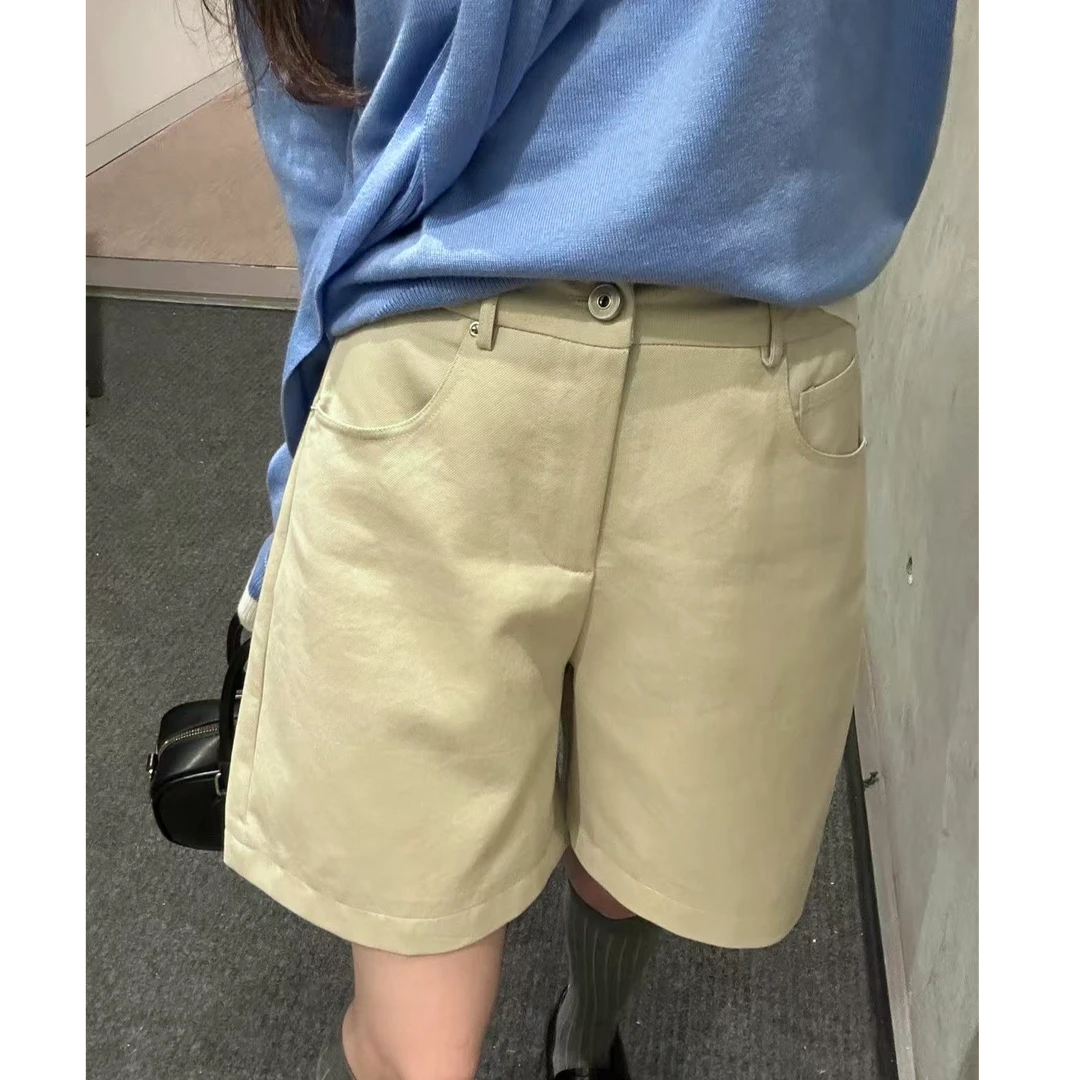 【博主裤】质感韩系休闲短裤中裤秋季INS宽松显瘦 赠送小包挂件