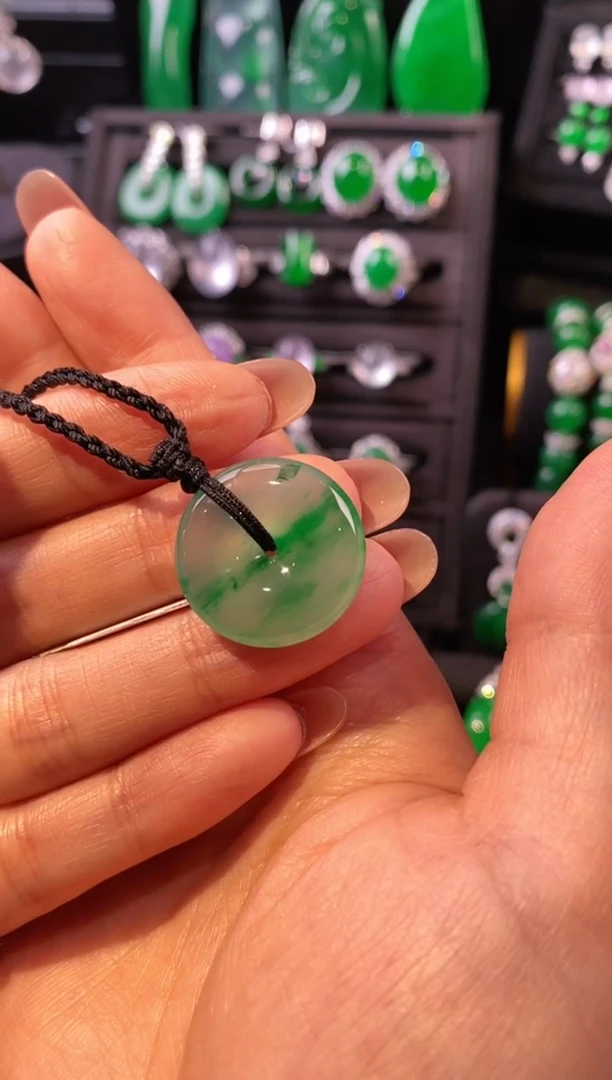 颈饰未镶嵌翡翠平安扣裸石5100212