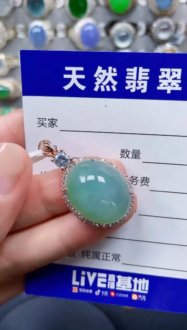 颈饰银S925镶嵌翡翠281
