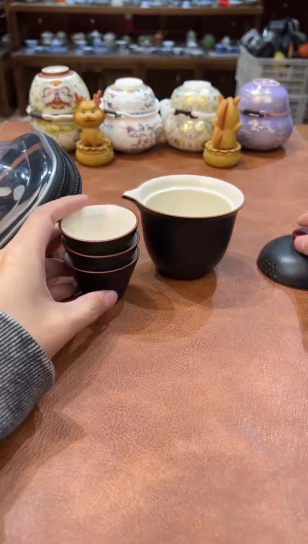 真的很便宜会开片的旅行茶具