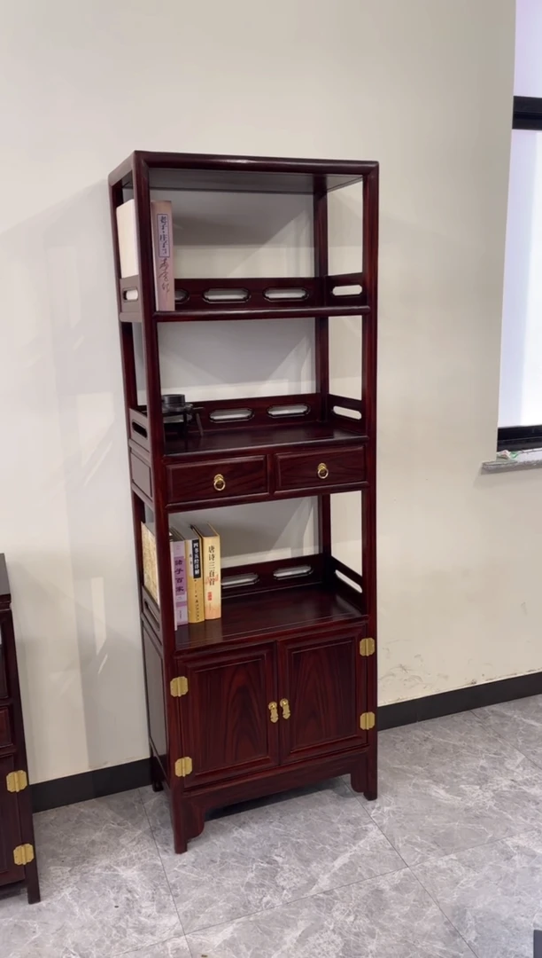 黑酸枝木类成套家具书架