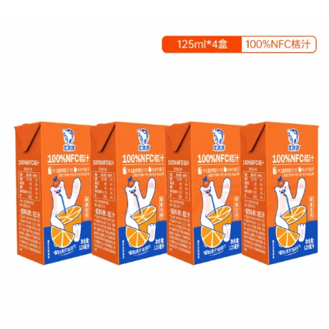 北冰洋100%NFC桔汁125ml*4（标准版）