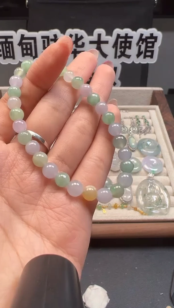 未镶嵌手串翡翠 缅甸珠宝严选