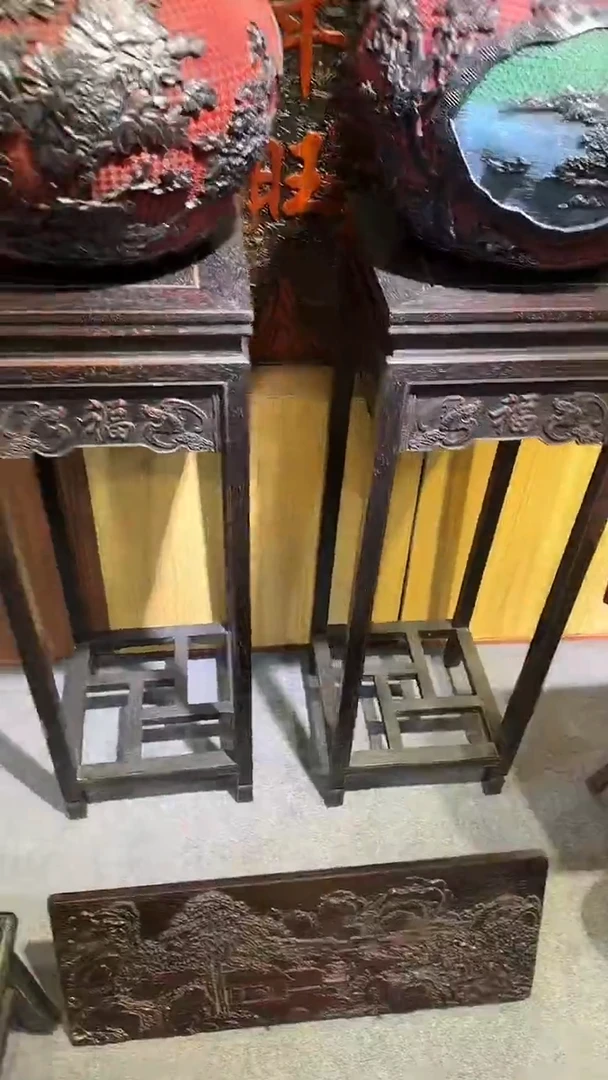 木紫檀拆件雕刻板以直播间实物为准微瑕老物件