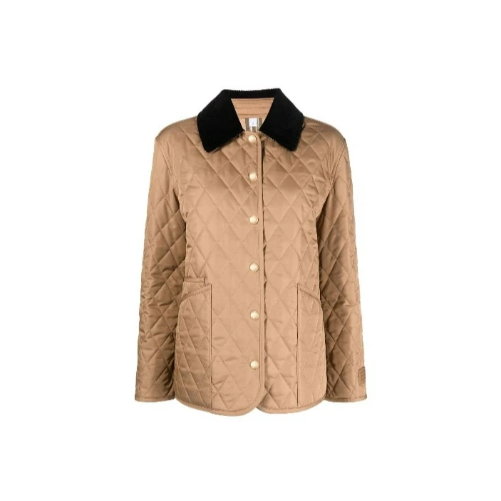全新未使用 BURBERRY/博柏利  灯芯格纹绗缝长袖棉服 TP019689