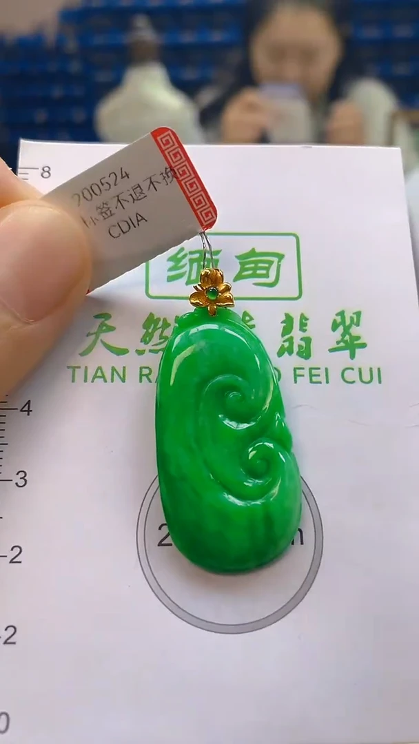 颈饰18K金镶嵌翡翠新号开播 全场乱卖