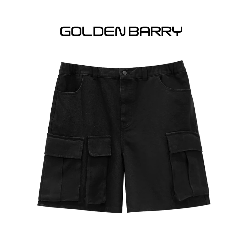 GOLDENBARRY|561087男款粗帆布工装短裤