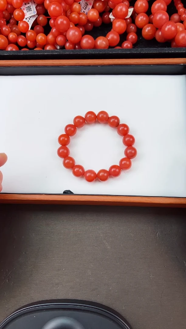 【闪购商品】南红玛瑙手串未镶嵌滴水洞哑光12+一条