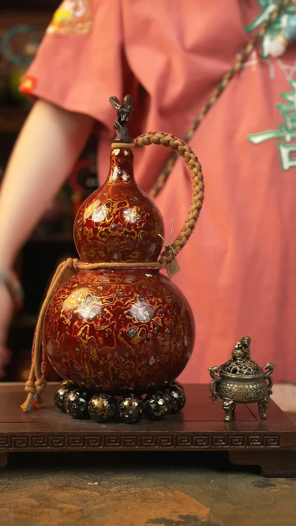 042云匠大漆酒葫芦一物一拍600ml