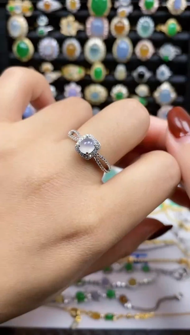 银S925镶嵌戒指翡翠126