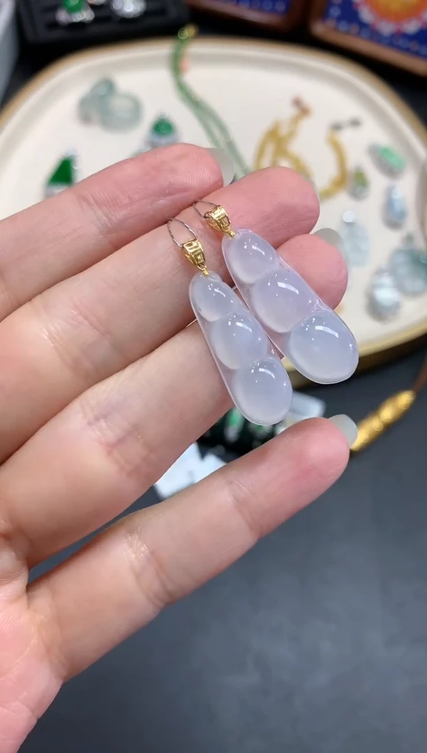 【闪购商品】翡翠吊坠(不含链)18K金镶嵌（多样性发一件）A348|280