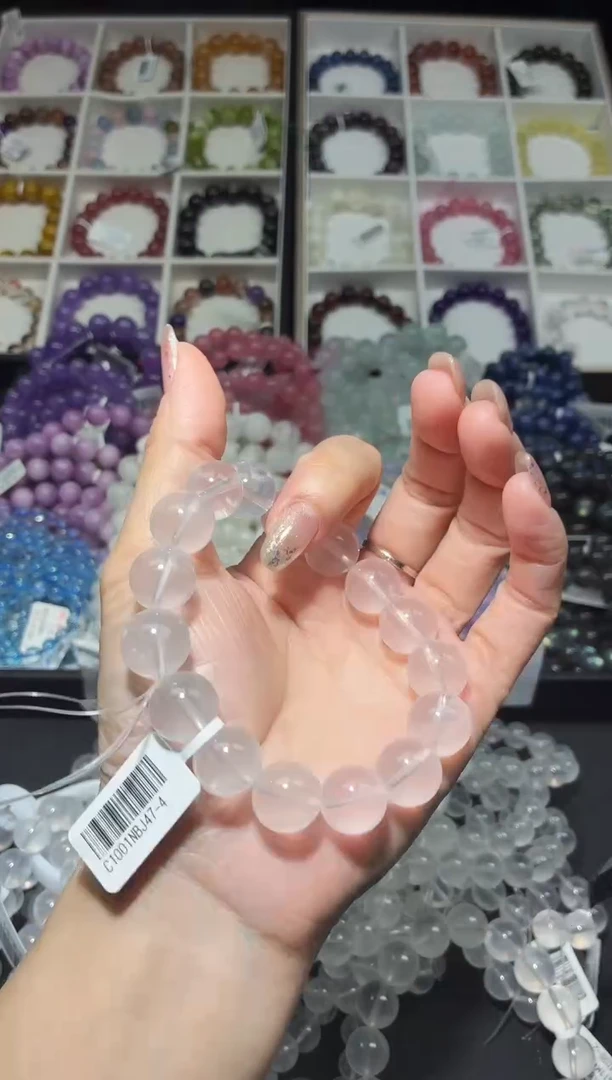 未镶嵌手串水晶奶白晶13M+