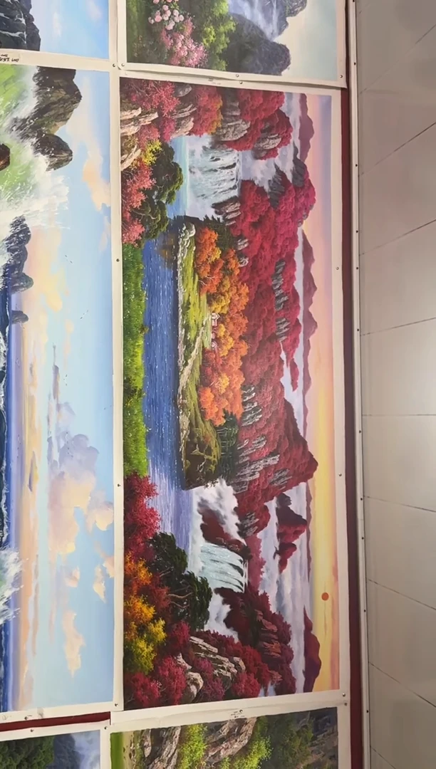 油画【110号】约2.2米*80cm丨朝鲜原创纯手绘孤品油画丨顺丰包邮