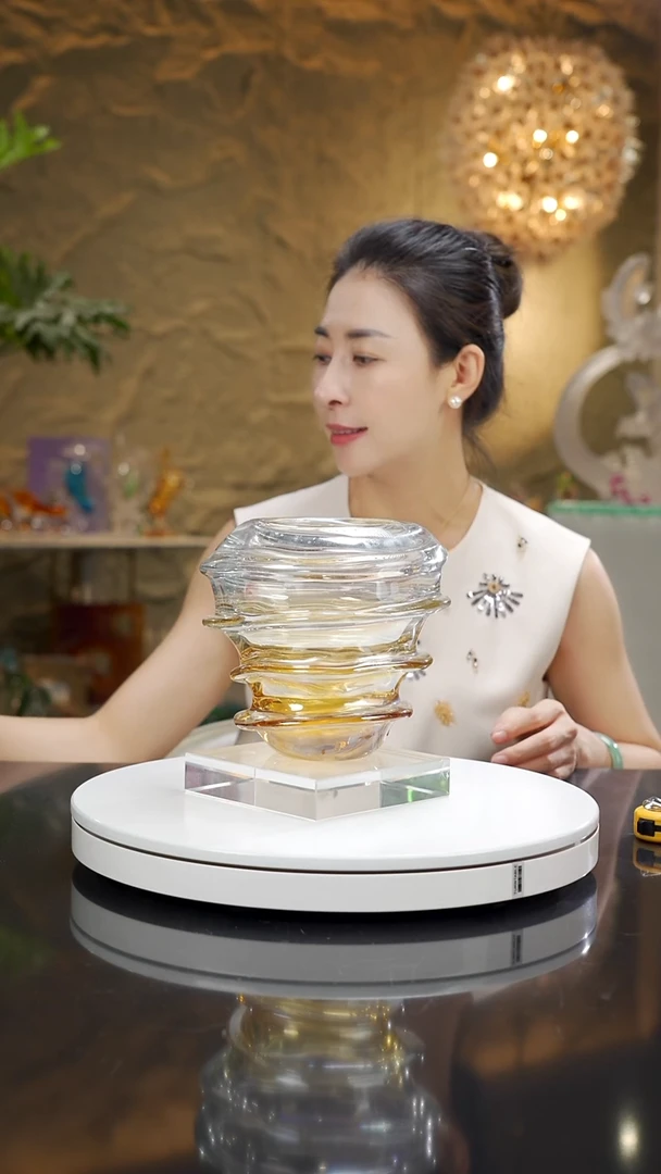 琉璃丫*琥珀色净色设计款花器