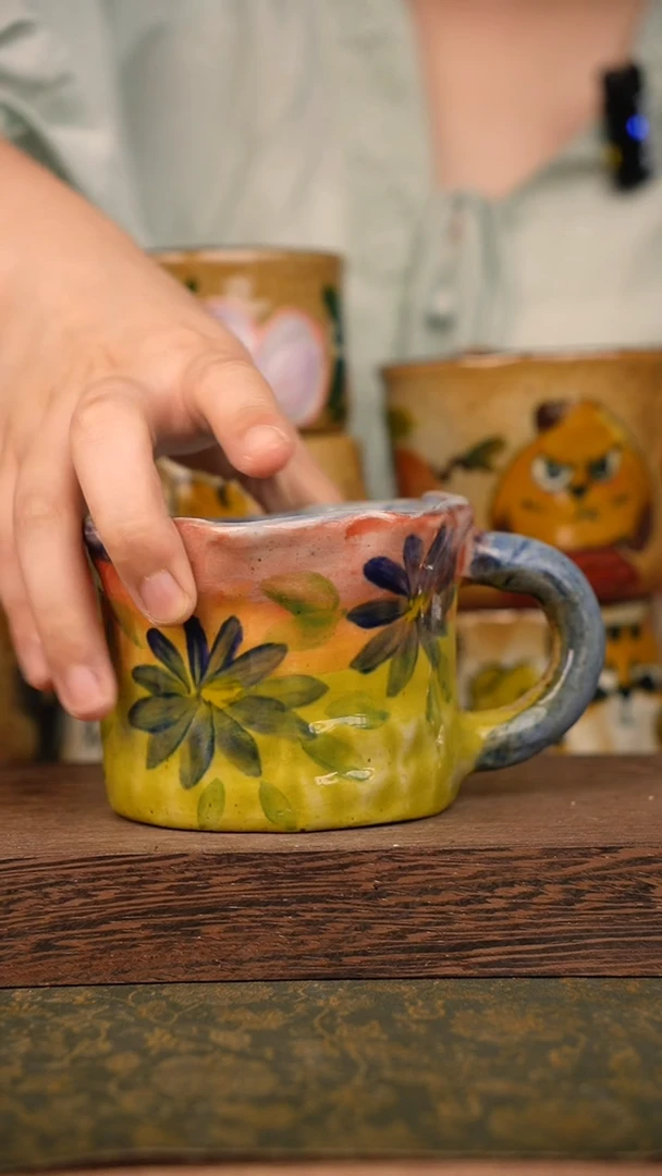 摆件泥垚手作 景德镇手工手绘器物