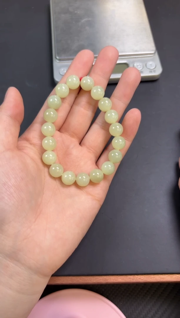 【闪购商品】和田玉手串未镶嵌且末微色差迪克兰卡10
