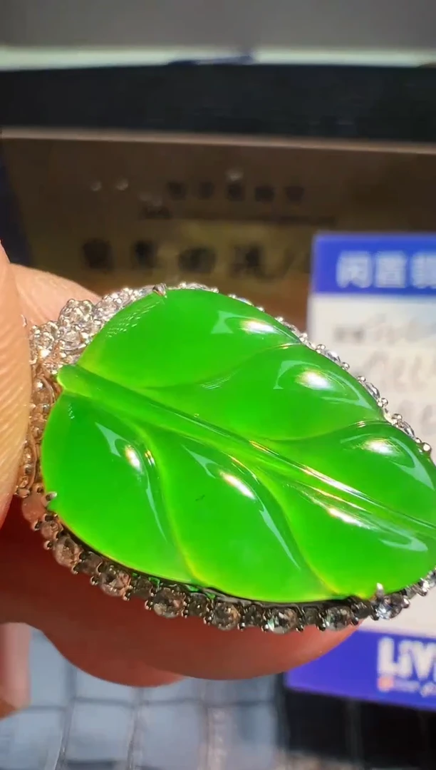 【闪购商品】翡翠颈饰18K金镶嵌翡翠回流