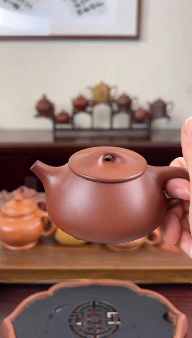 【闪购商品】紫砂茶壶紫泥景舟石瓢壶140CC