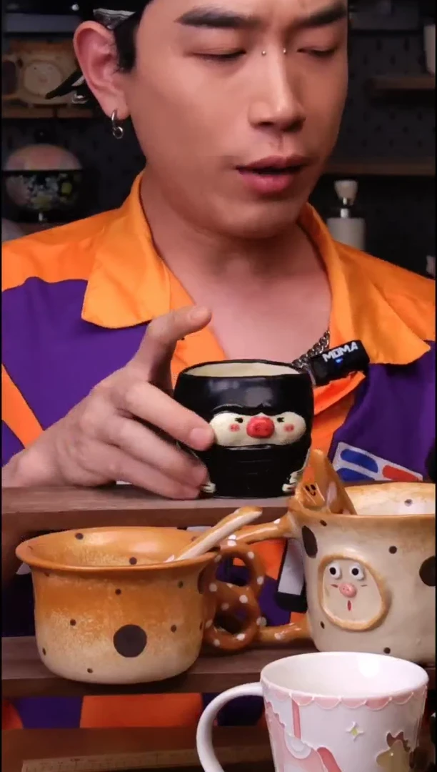 杯子景德镇可爱设计师款陶瓷