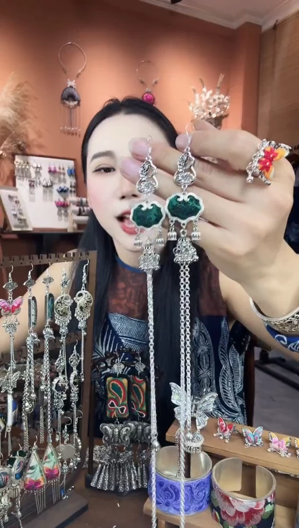 刺绣纯手工民族风耳环