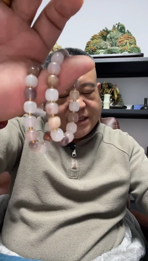未镶嵌手串石英质玉紫罗兰老型珠