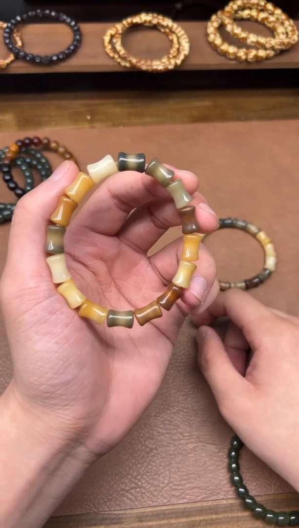 菩提根/象牙果手串梧*菩提根多宝竹节