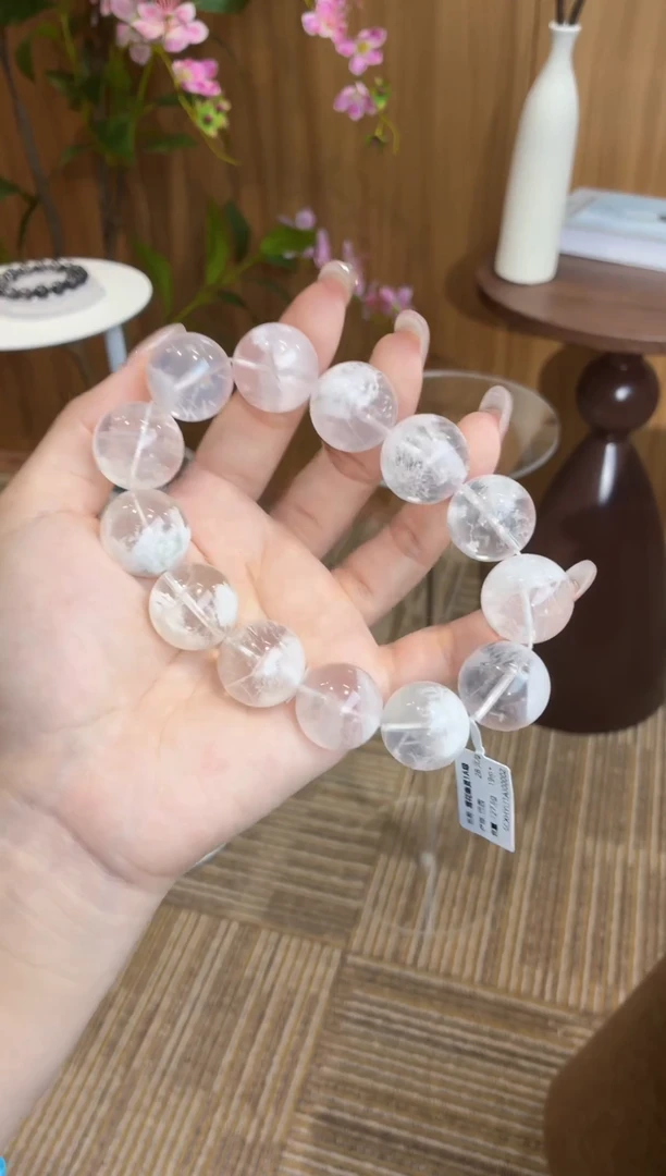 未镶嵌手串水晶雪花幽灵19+