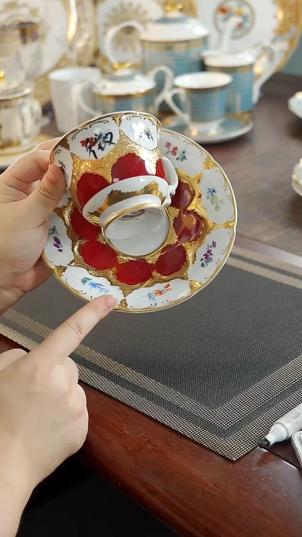 瓷片咖啡杯碟 微瑕