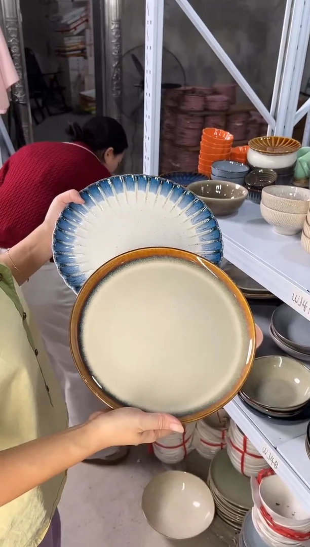 陶瓷外贸尾货瑕疵满20包邮X2大盘