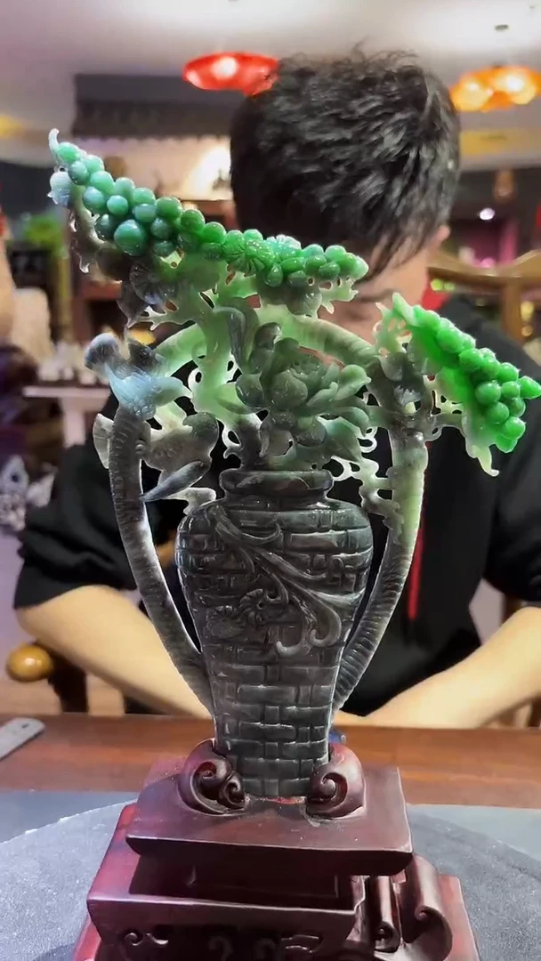 【闪购商品】定制翡翠未镶嵌F/0219/Y/一栏富贵