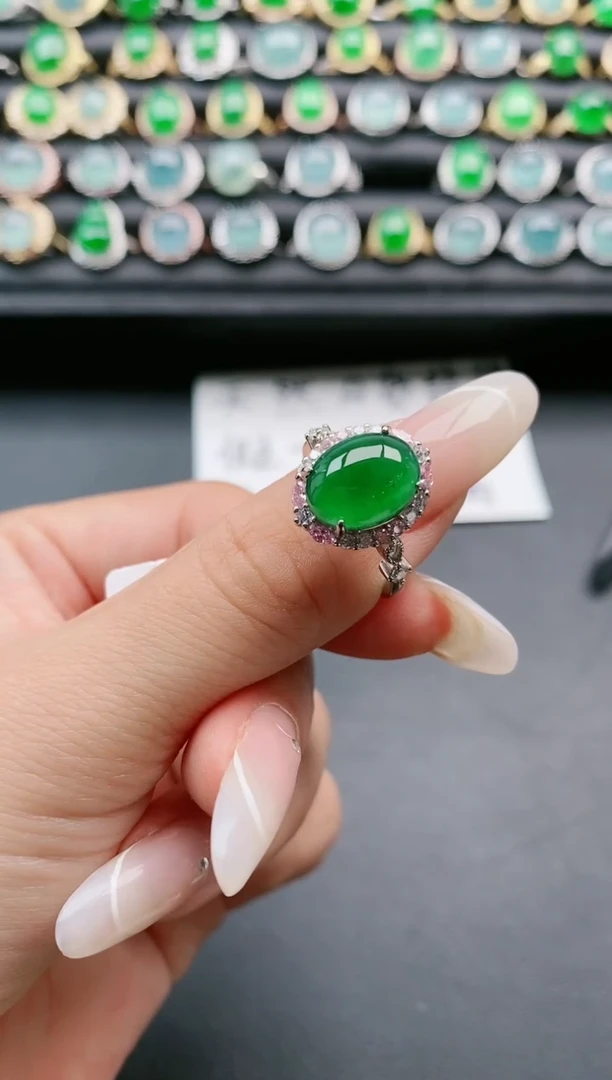 【闪购商品】翡翠戒指银S925镶嵌11111111