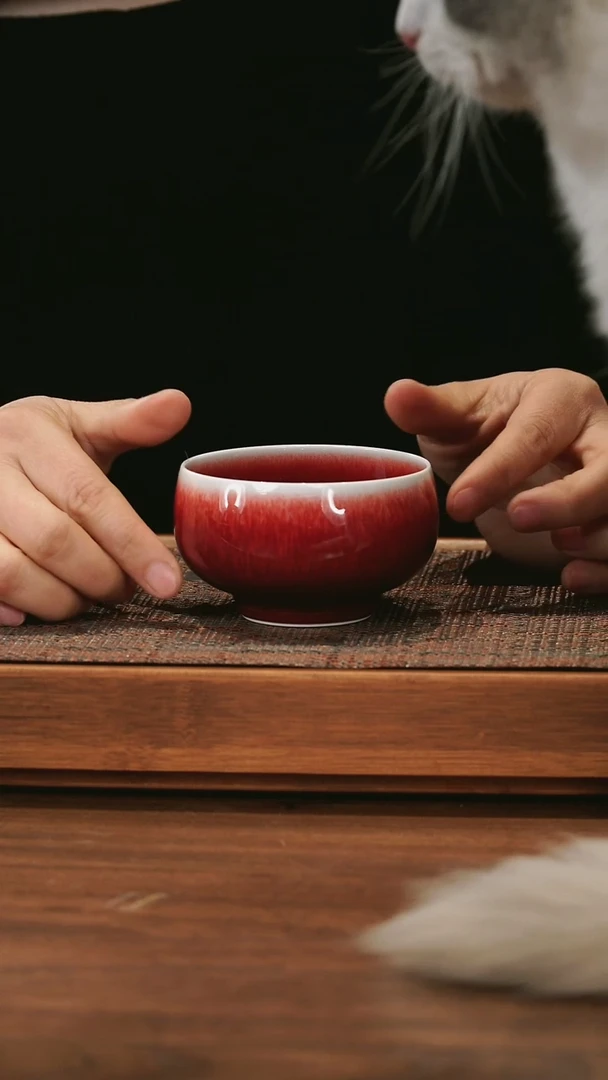 【闪购商品】紫砂茶杯朗红杯 瓷器杯 主人杯