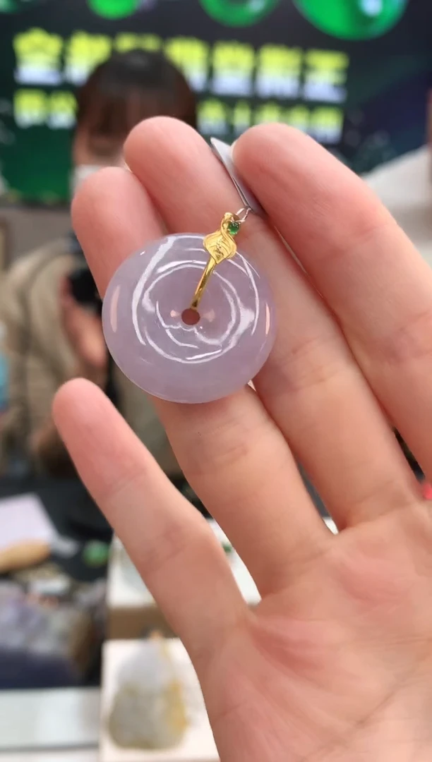 【闪购商品】翡翠颈饰18K金镶嵌赠礼盒证书 小君