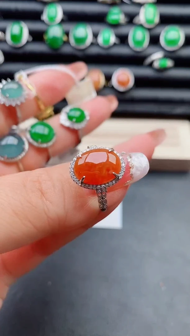 【闪购商品】翡翠戒指银S925镶嵌50800