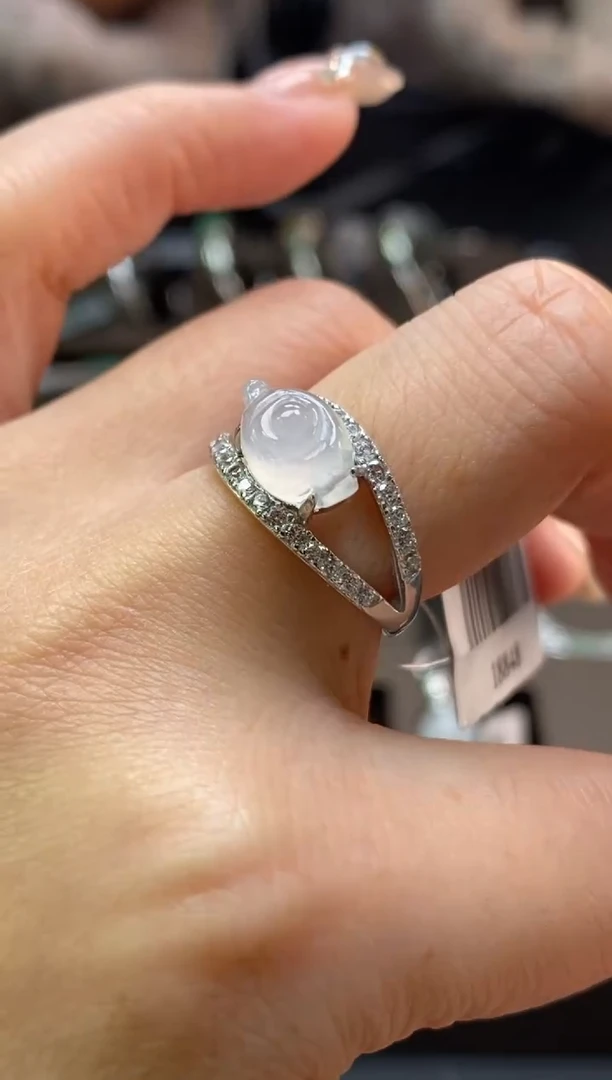 颈饰银S925镶嵌翡翠净货18848