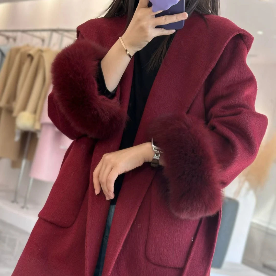 『花姐美衣』手工缝制双面羊毛大衣冬季在此下单