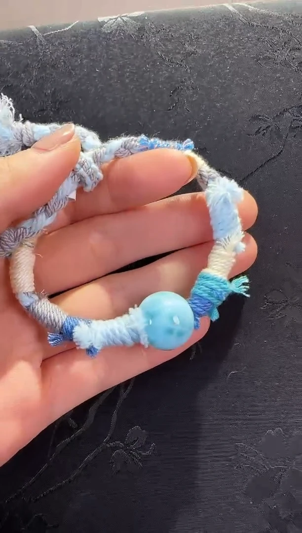 未镶嵌针钠钙石（海纹石）手绳绳子