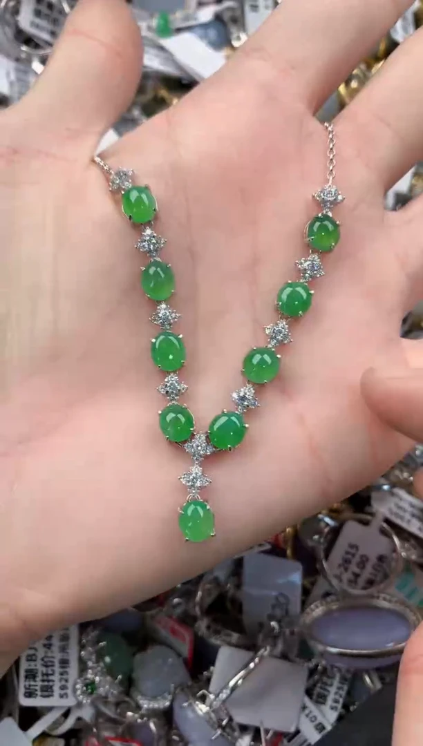 银S925镶嵌戒指翡翠11            7