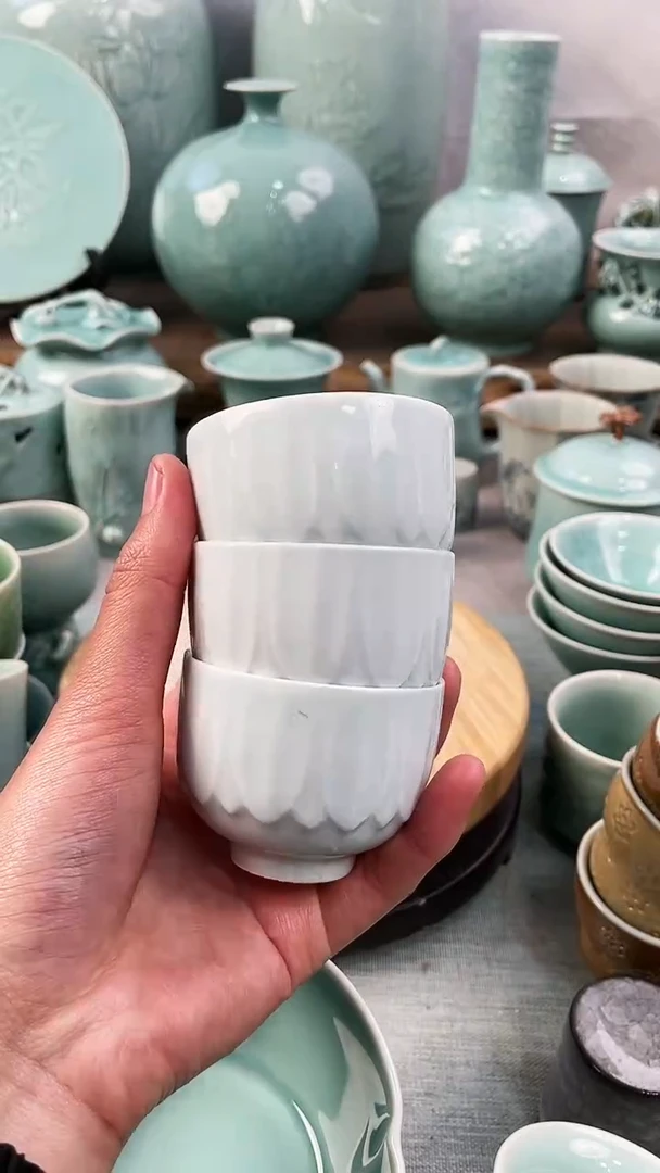 【闪购商品】3个 特价 微瑕 慧仙青瓷