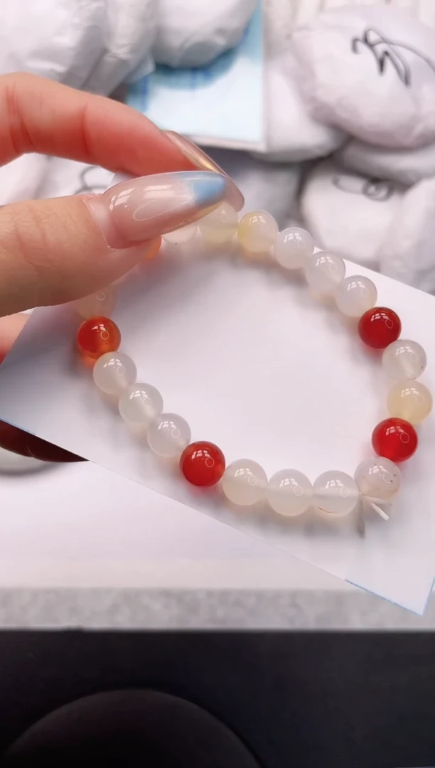 【闪购商品】石英质玉手镯未镶嵌多色八宝手串随机