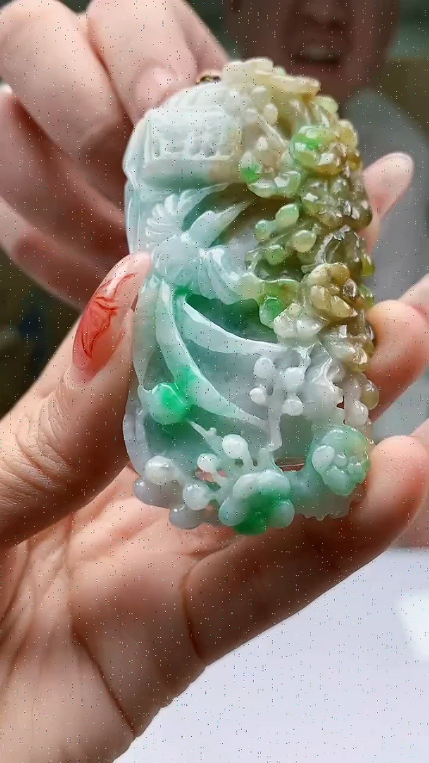 【闪购商品】定制翡翠未镶嵌5028ty-毛货挂件154