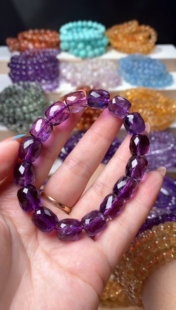 未镶嵌手链紫晶37.3