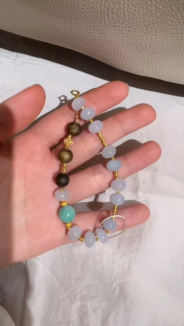 手串沉香白翡沉香单圈手串3041