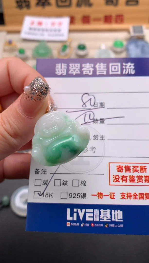 颈饰18K金镶嵌翡翠10146291