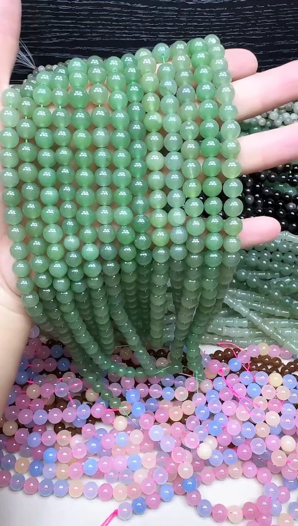 玛瑙/玉髓散珠未镶嵌东陵玉8mm
