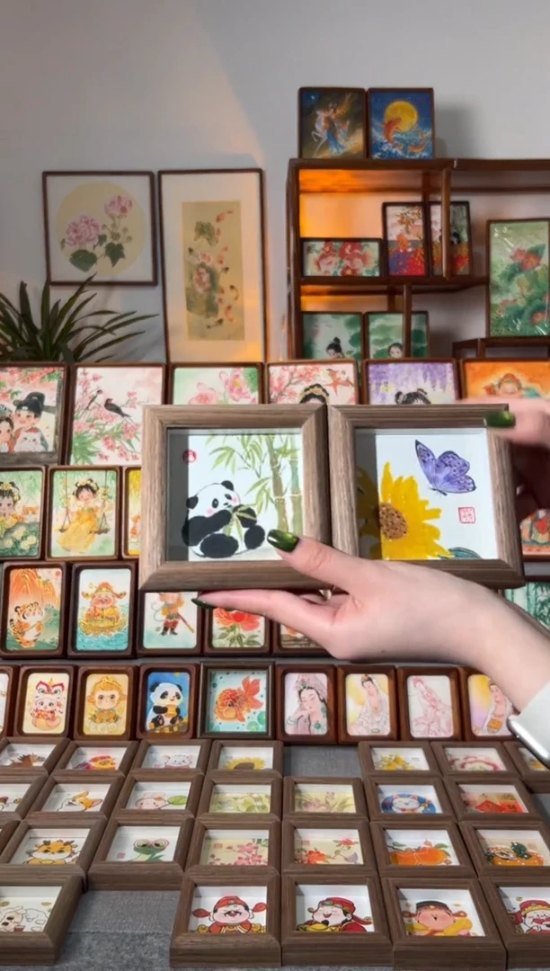 【闪购商品】国画翠竹花花 向日葵蝴蝶 一组11