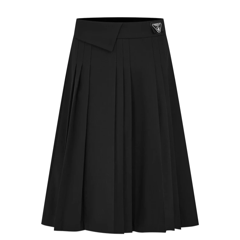 【婷婷专属】曼德诗高腰百褶裙新款设计感纯色气质半身裙M207307958