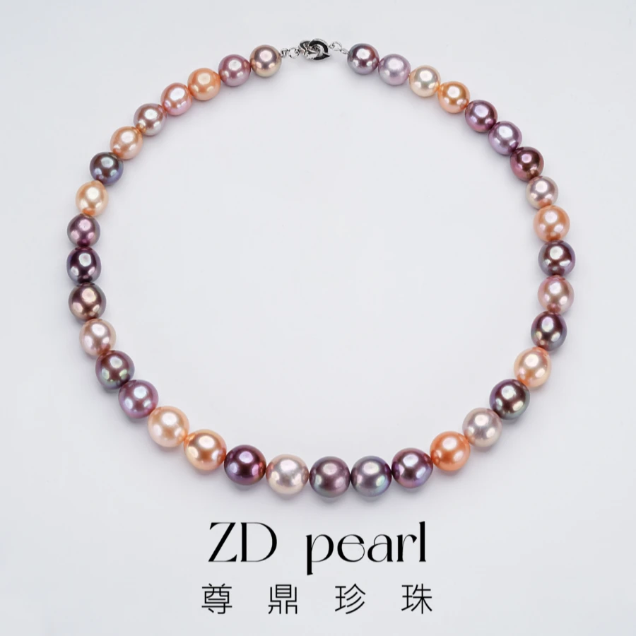 【TNS】尊鼎珍珠-S925银淡水珍珠糖果混彩项链-9-12mm