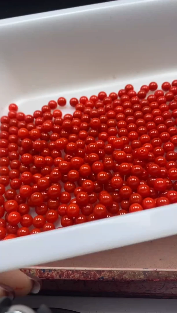 【闪购商品】南红玛瑙颈饰未镶嵌w74锦红南红8mm*25颗