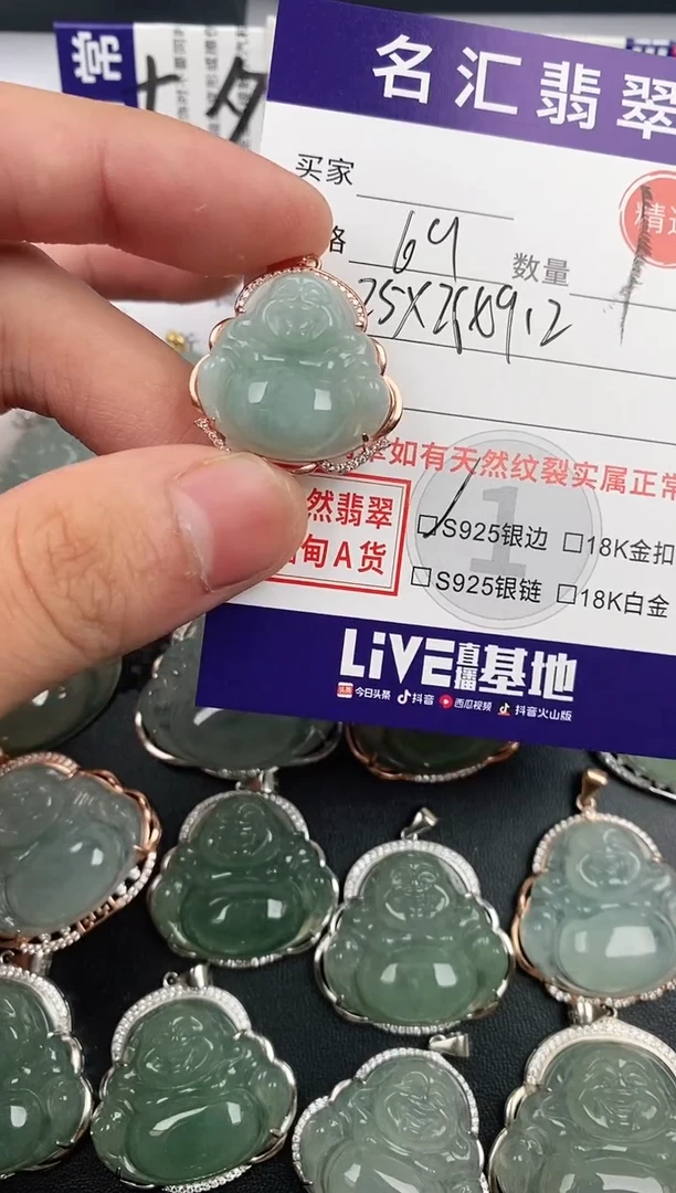 翡翠银S925镶嵌颈饰·